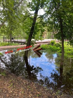 Проблемы с благоустройством: провал дорожки в Петропавловском парке